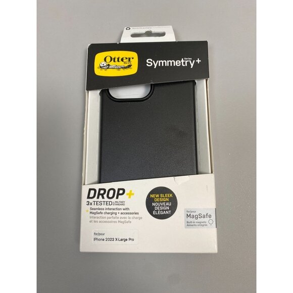NEW Otterbox Phone Case size iPhone 2022 XL Pro‎ Black Mag Safe Symmetry Plus - Picture 1 of 6